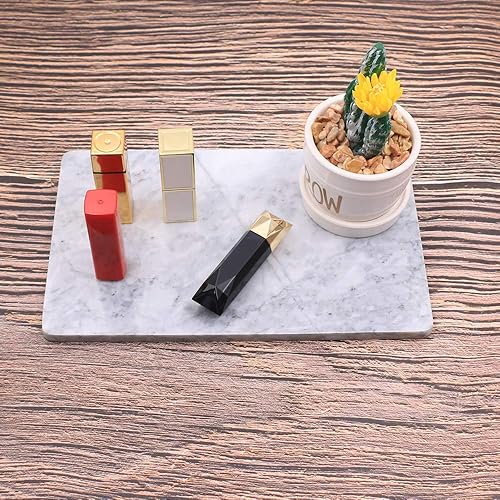 Miniatura 9 de Bandeja rectangular de mármol para mostrador, baño, tocador, mesita de noche o escritorio, 11-58 pulgadas x 6-14 pulgadas