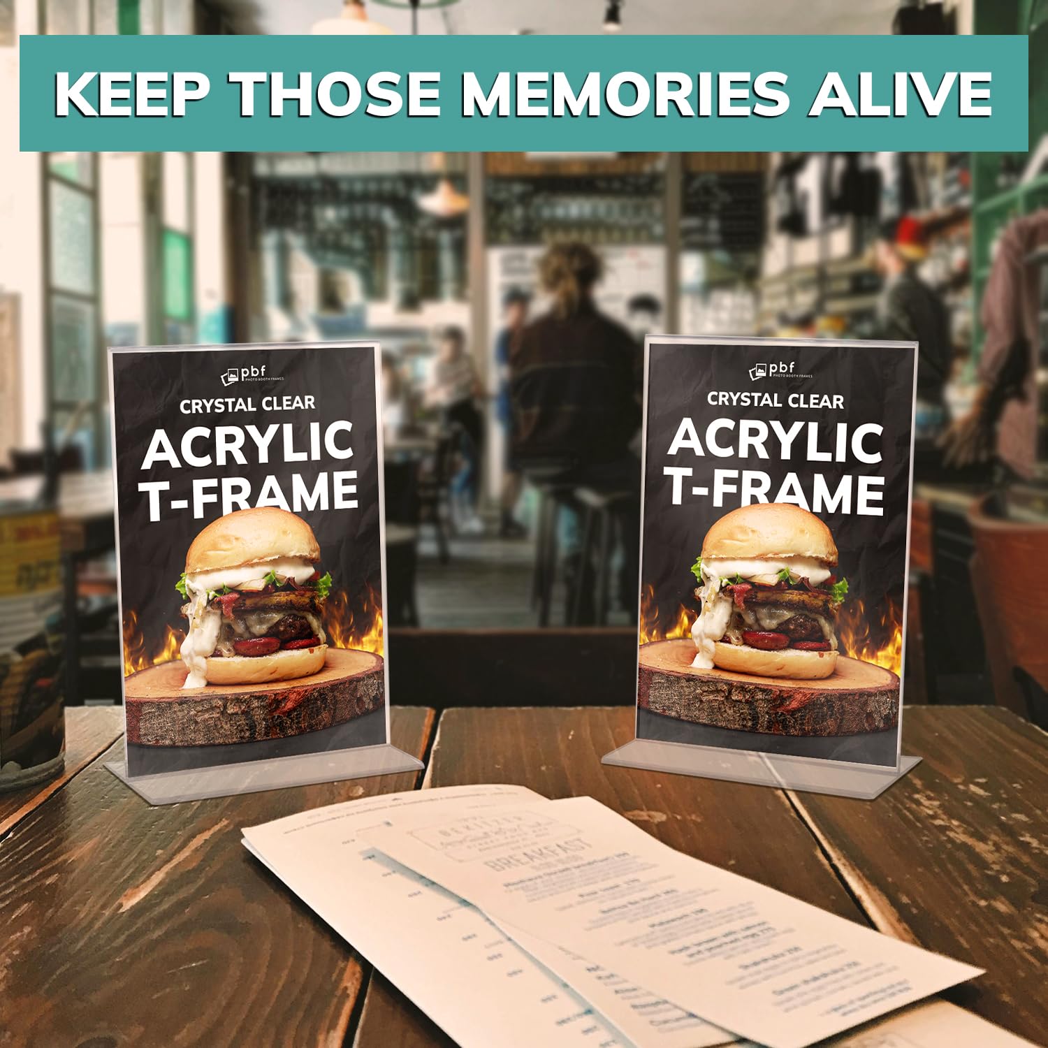 Pbf 4x6 Clear Acrylic Picture Frames - 24 Pack Slanted Tabletop Display Stands For Signs, Photos, QR Codes - View #10