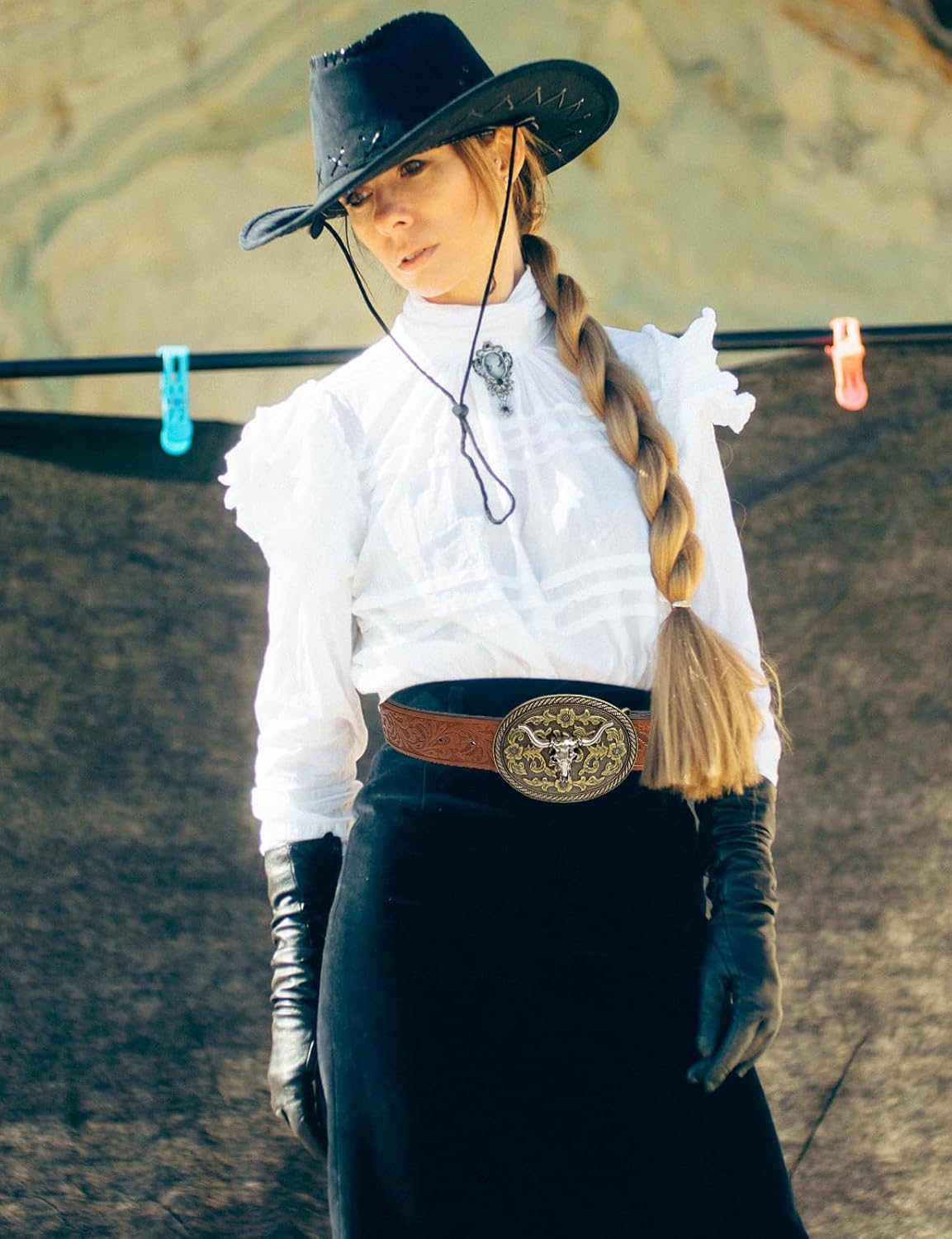 TOPACC Western Belts for Men Woman Western Belt Buckle Cowgirl Cowboy Leather Country Belt for Jeans Pants Gift - Image 7