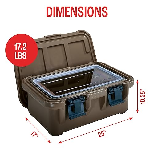 Miniatura 3 de Cambro Transportador aislado de bandeja de alimentos – Caja caliente de 6 pulgadas de profundidad y calentador de alimentos para catering
