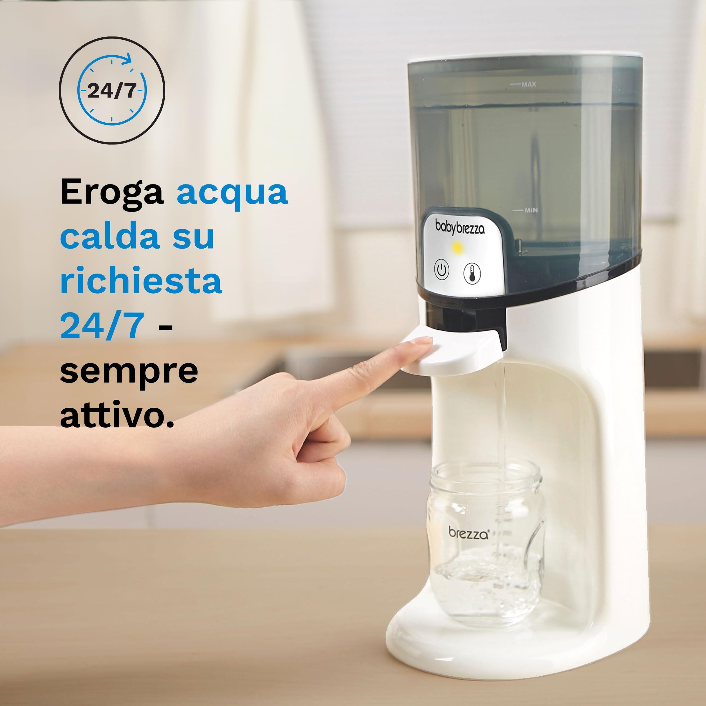 Baby Brezza - Instant Warmer - Scaldabiberon intelligente - Prepara e distribuisce immediatamente l'acqua calda dal biberon alla temperatura perfetta, Bianco