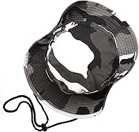 Vista 9 de Sombrero de cubeta para verano, para exteriores, para pescar, de safari, de caza, con correa ajustable