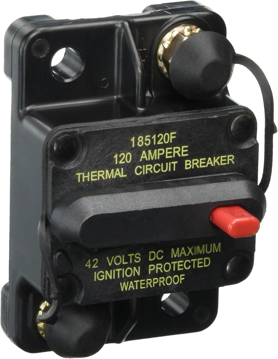 Bussmann BP/CB185-120 Waterproof High Amp Flush Mount Type III (3) Circuit Breaker (120 Amp), 1 Pack