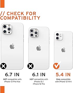 URBAN ARMOR GEAR UAG Designed for iPhone 12 Mini 5G [5.4-inch Screen] Rugged Lightweight Slim Shockproof Transparent Plasma Protective Cover, Ash