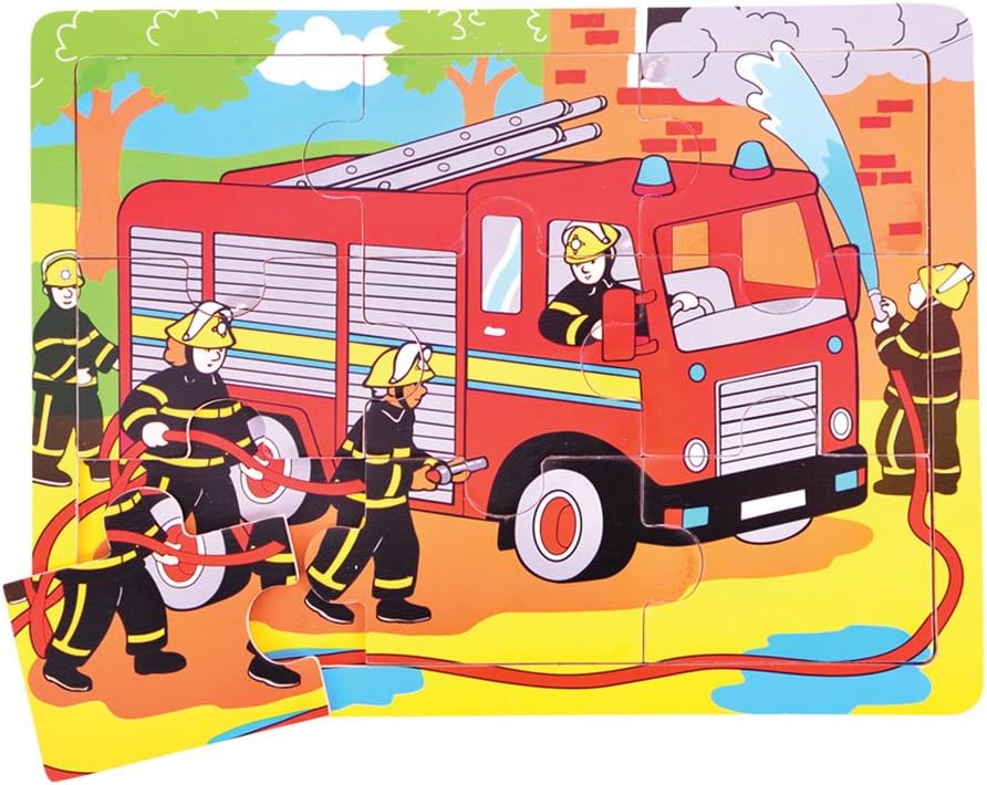 Bigjigs Toys Tray Puzzle Fire Engine