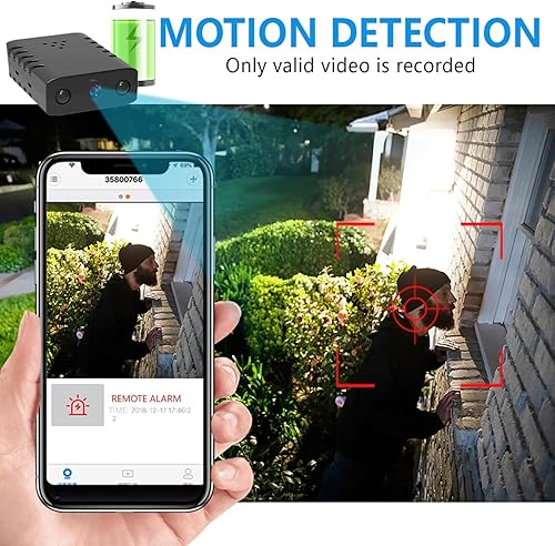 【Free 64G】 Smallest Wireless WiFi Battery Camera,Hidden Camera,Spy Camera with HD4K Video Recording Live Feed,Baby Monitor,Night Vision,Motion Detection,Cloud Storage for Security with iOS Android