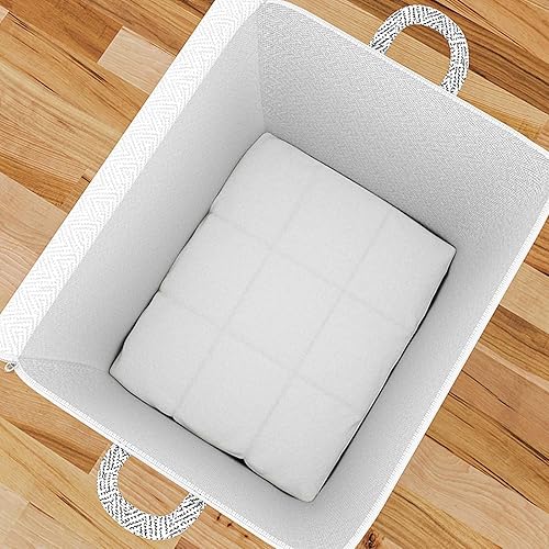 Miniatura 4 de WMQPNNS Bolsa de almacenamiento plegable no tejida para ropa y ropa de cama organiza y ordena con facilidad (Z1-gris, L)