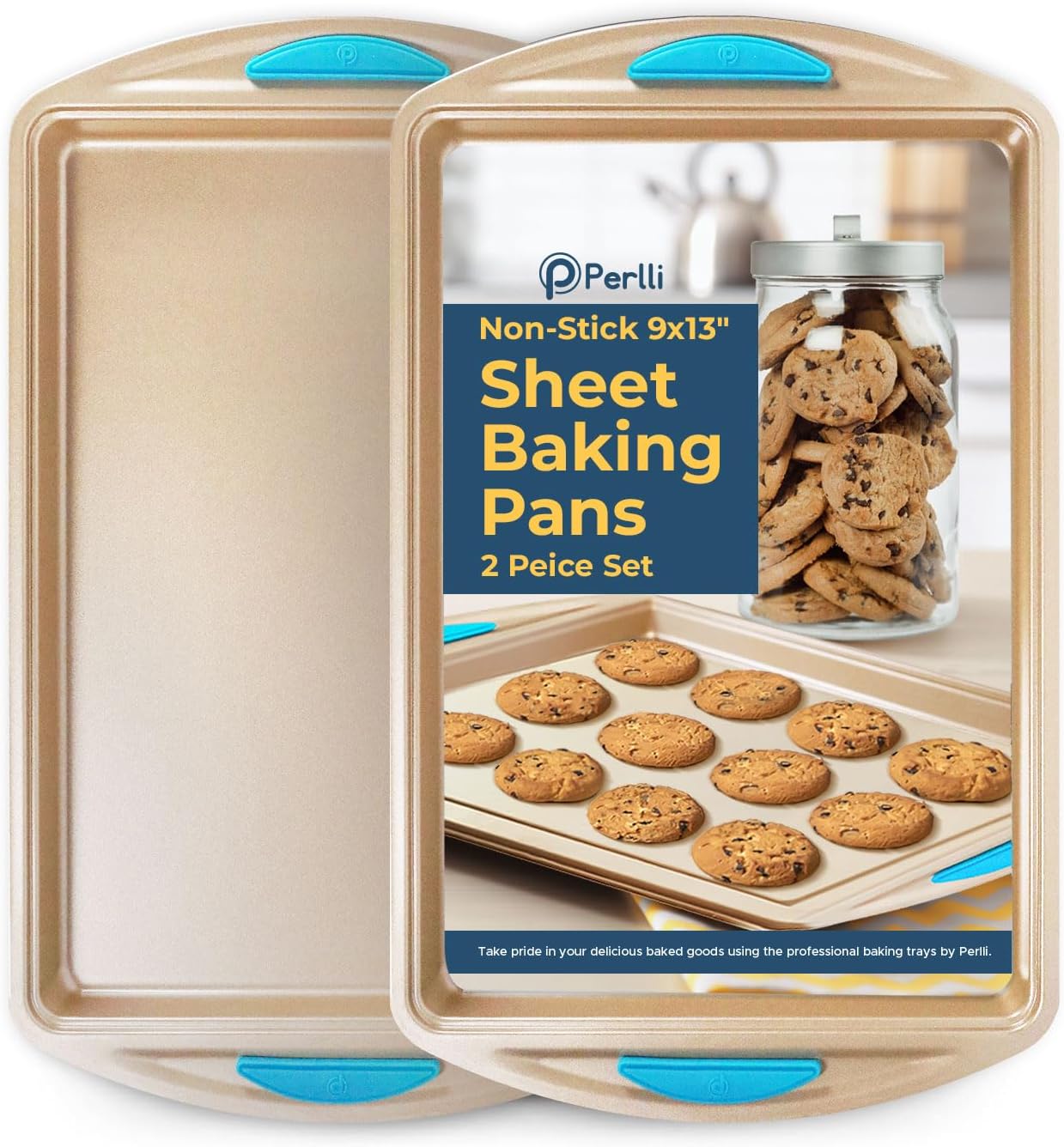 Perlli Cookie Sheet Baking Pan Piece Set, 9x13 Uganda Ubuy