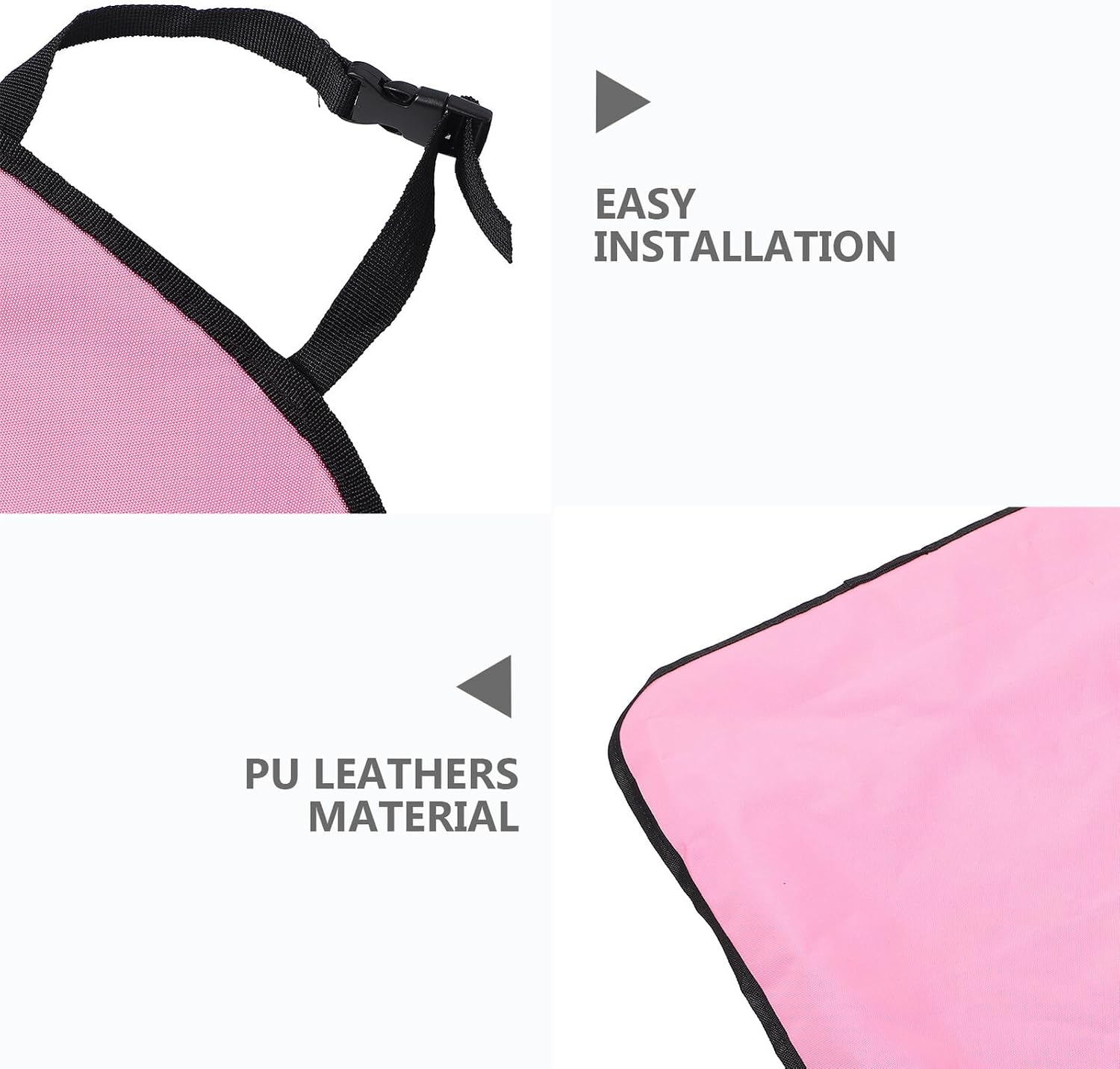 Car Seat Back Kick Protector and Fake Leather Seat Back Mat for Pink Dirt and Scratch Resistant for SUV Truck Sedan Use