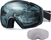 Vista 26 de OutdoorMaster Gafas de esquí con cubierta, gafas de nieve para snowboard OTG antivaho