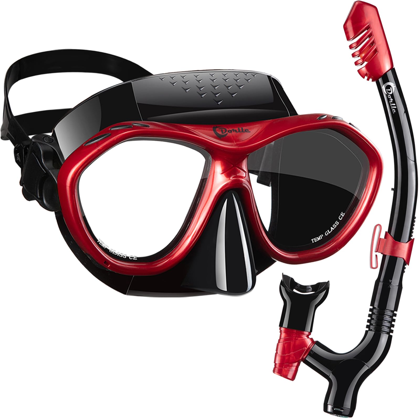 Dorlle Gafas Buceo, Máscara de Buceo, con Snorkel Seco de 3 Canales Mejorado, Gafas de Buceo de Vidrio Endurecido, Antivaho, a Prueba de Fugas y Antivaho, Equipo de Snorkel Adultos