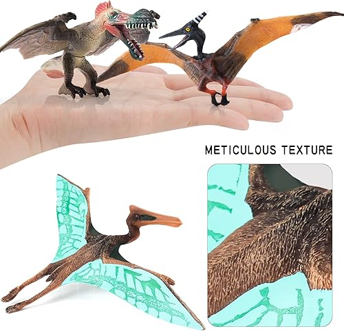 Miniatura 5 de Juguete realista de dinosaurio pterodáctilo, juego de dinosaurio volador, modelo de Pteranodon, juguetes cognitivos educativos tempranos para niños