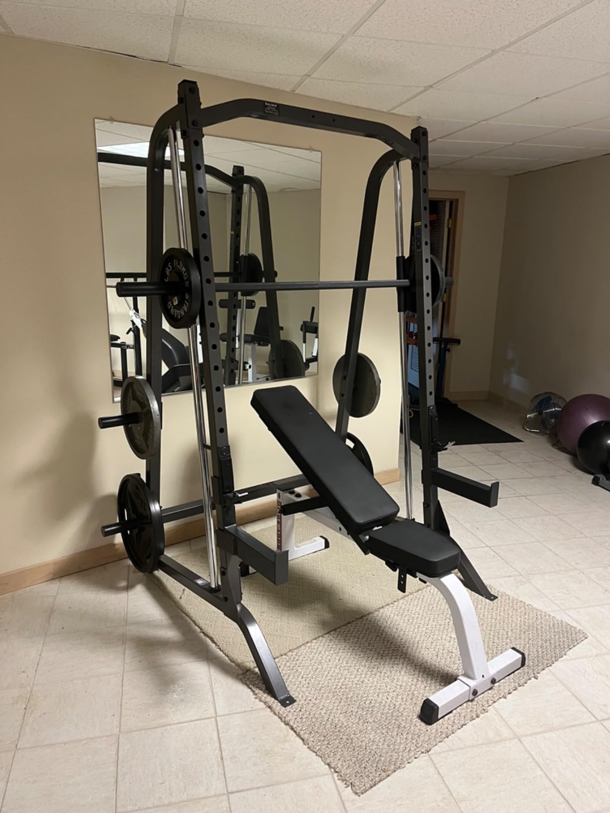 Body Solid Smith Rack Body-Solid (PSM200) Smith Machine for Home Gym - Strength Training ...