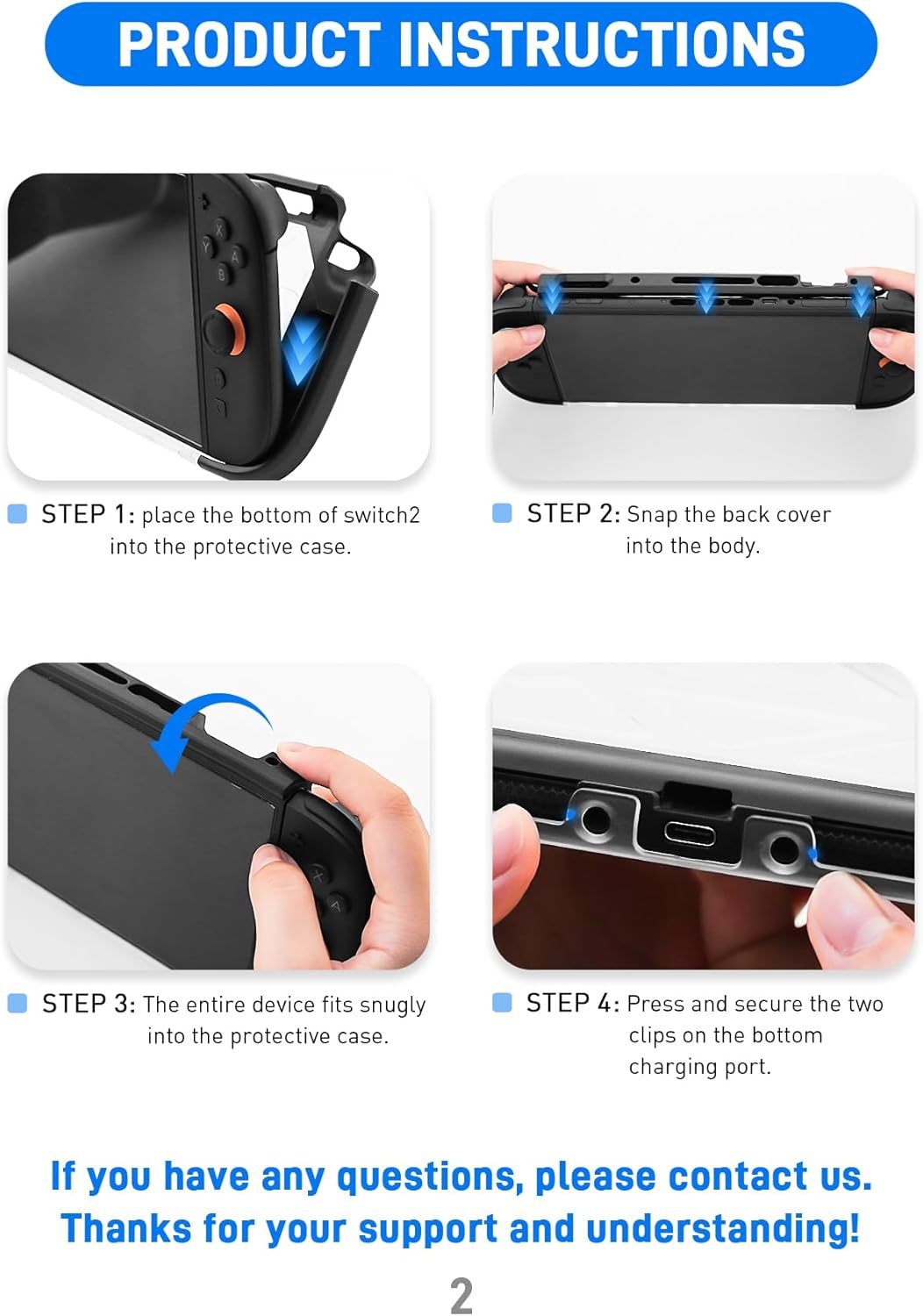 Dockable Case for Nintendo Switch 2 (2025), FANPL Protective Grip Cover for Switch 2 and JoyCon Controller - STYL Mecha - Image 8