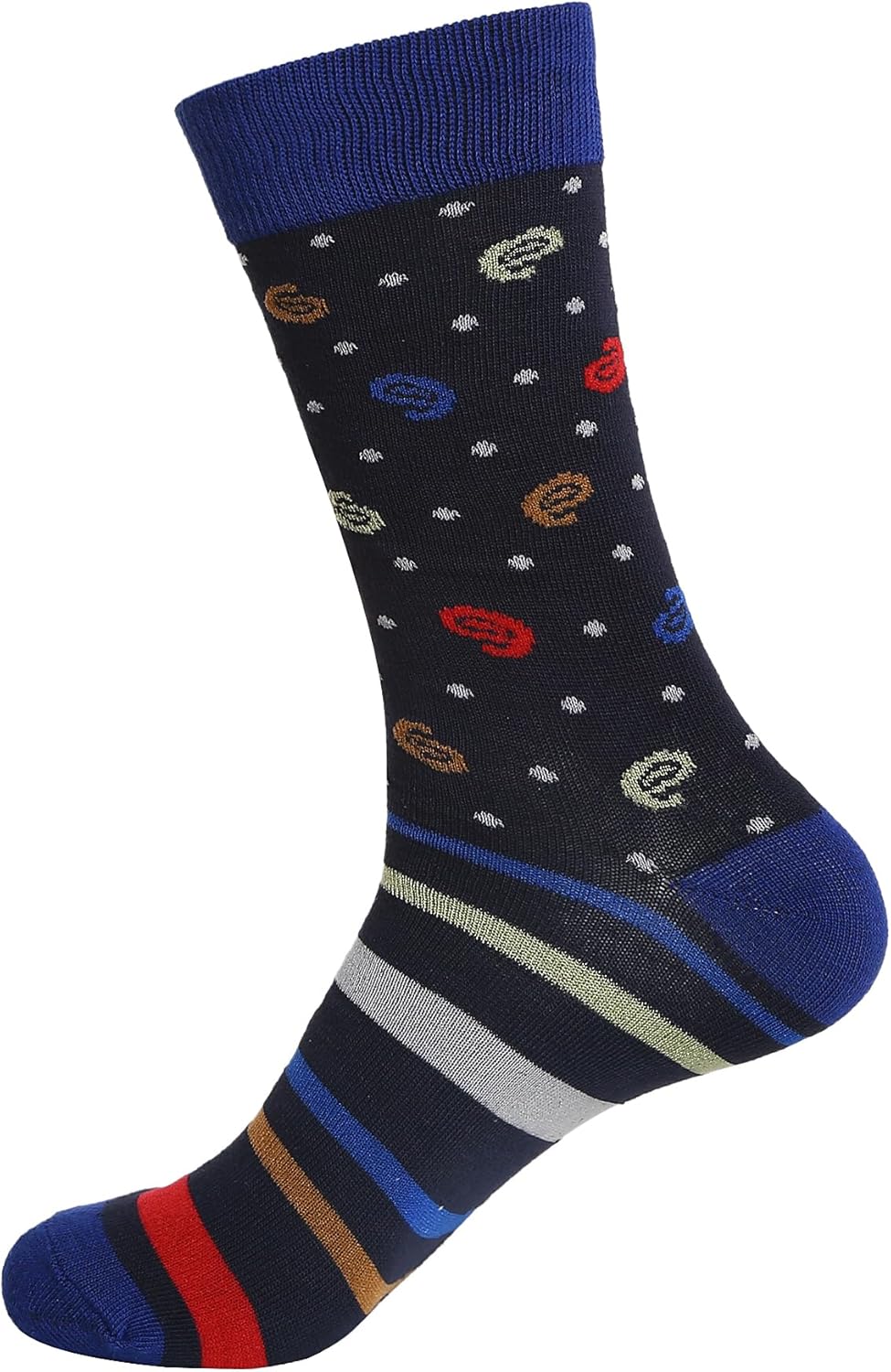 Gelante 12 Pairs Mens Cotton Funny Crazy Colorful Crew Dress Sock - Image 3