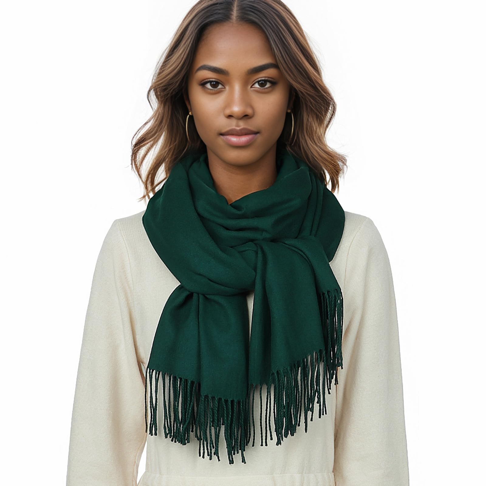 Echarpe Chale Écharpe Femme Hiver Chaud Grosse Echarpes Foulards Pashmina Etole Mariage