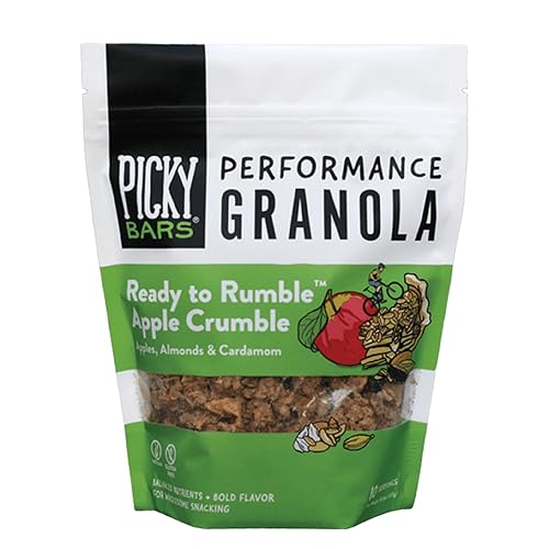 Picky Bars Performance Protein Granola, sin gluten, sin OMG, sin lácteos, lista para retumbar manzana, bolsa de 10.6 onzas (10 porciones)