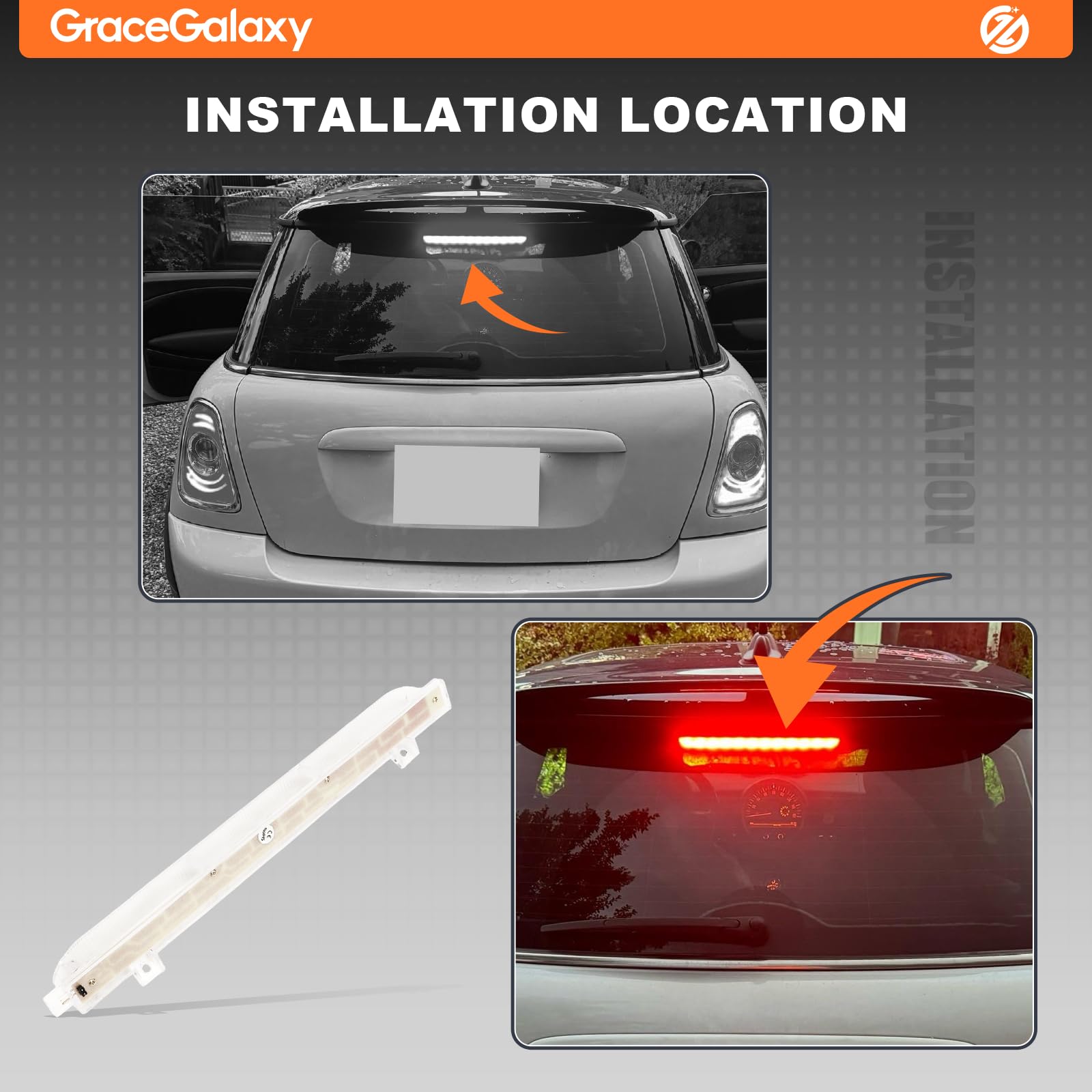 GRACEGALAXY 3ª luz de freno para Mini Cooper/Mini Hatch R56 2006-2013, Mini Countryman R60 2010 20162751575, 2751575, 2753779