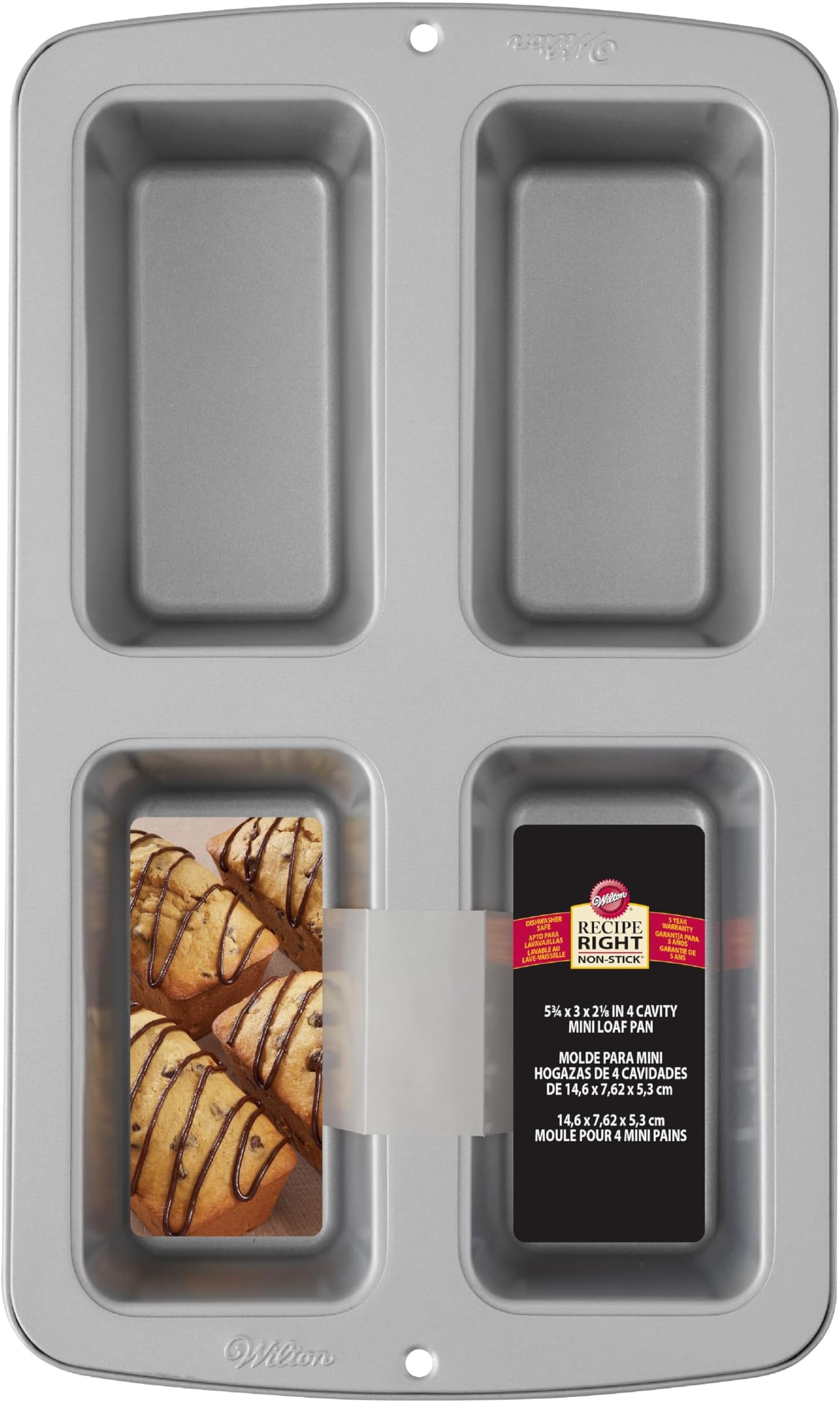 Wilton Recipe Right 4 Cavity Mini Loaf Pan