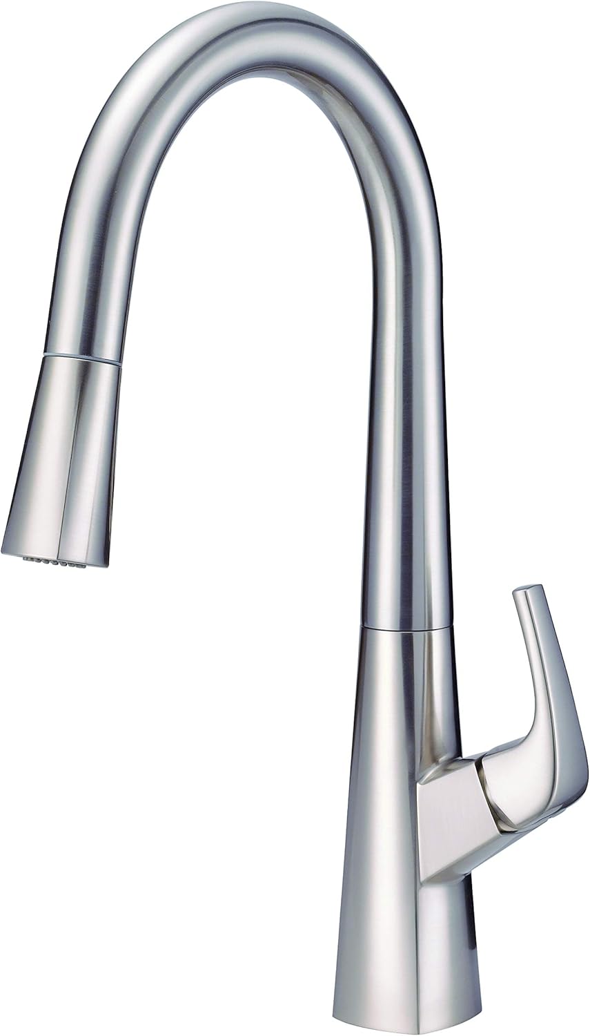 Vaughn 1H Kitchen Pull-Down Kitchen Faucet w/Snapback and Dock Force 1.75 gpm Stainless Steel