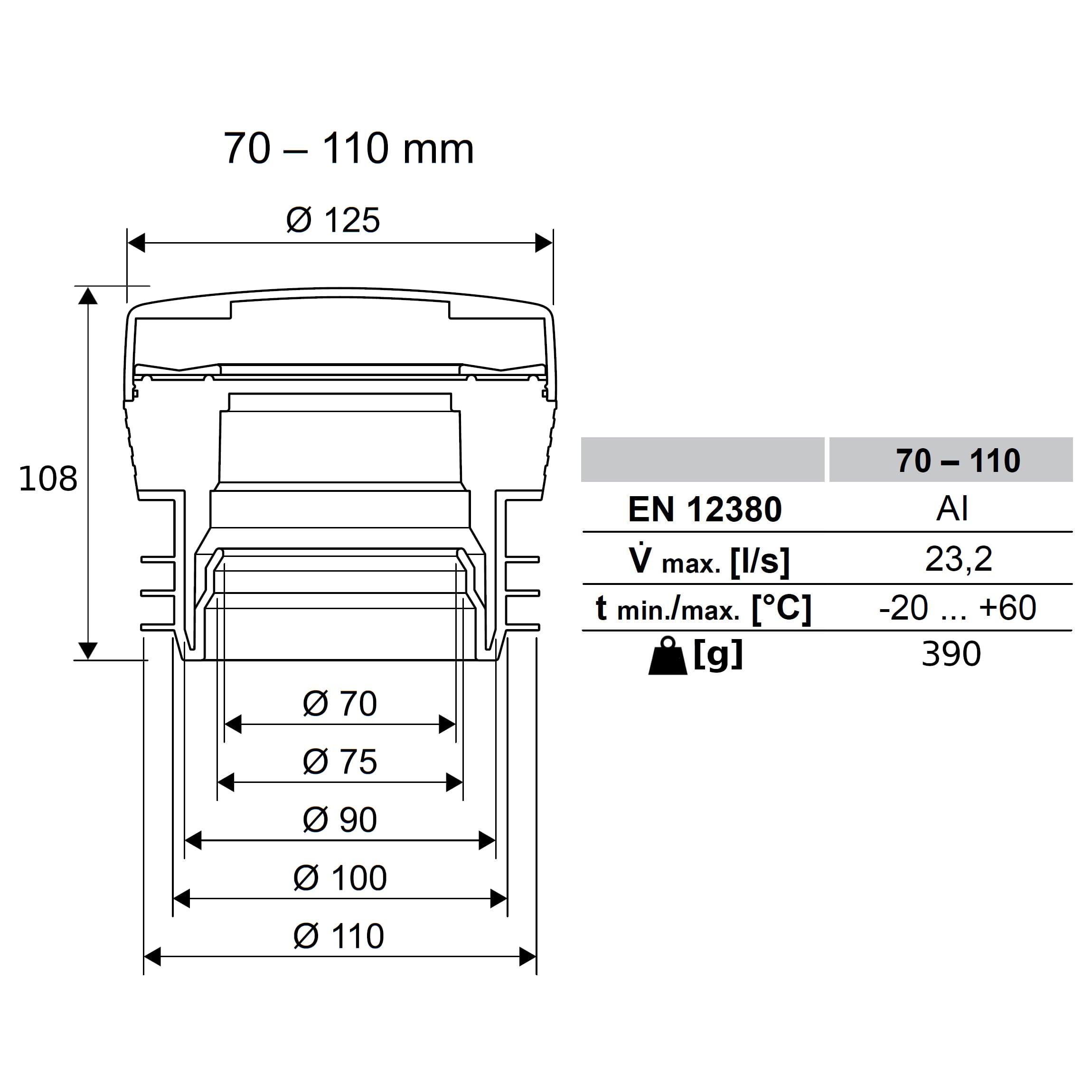 Novanetus HypAir Balance Pipe Aerator DN 70-110 Ventilation Valve for Sanitary Systems, White - Image 2