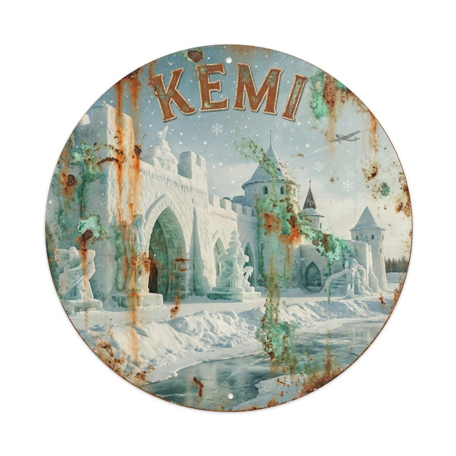 Galvaxio Style Retro Travel Finland Kemi Metal Tin Sign