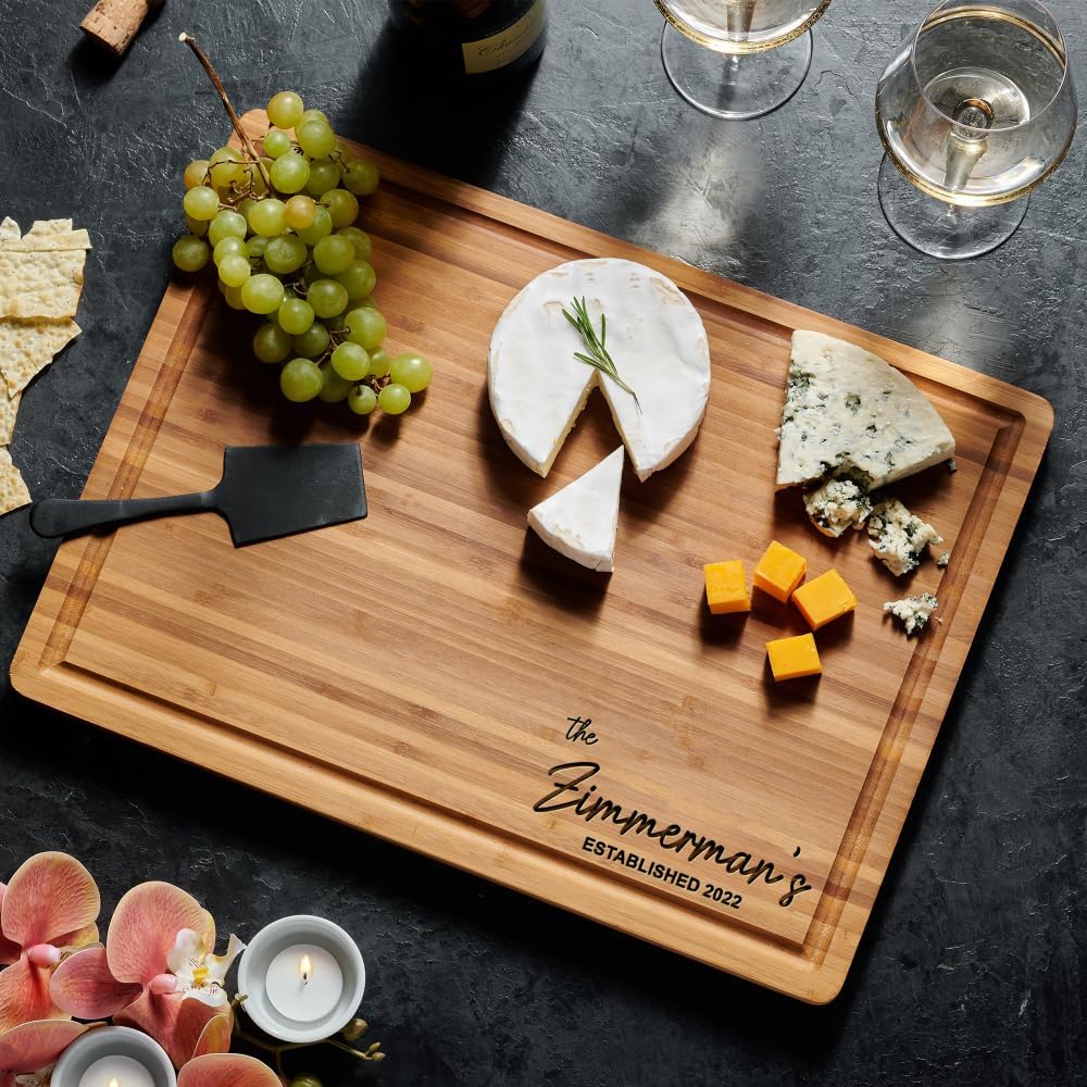Personalized Cutting Board, Custom Bboo Engraved Charcuterie Boards -