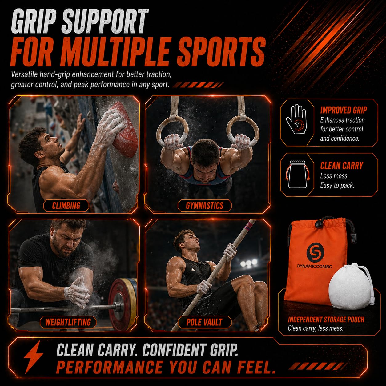 Paquete de 2 bolas de tiza | Tiza de gimnasio en un solo paquete de calcetín recargable | Tiza de entrenamiento para levantamiento de pesas, gimnasia, escalada en roca - 2 × 60 g