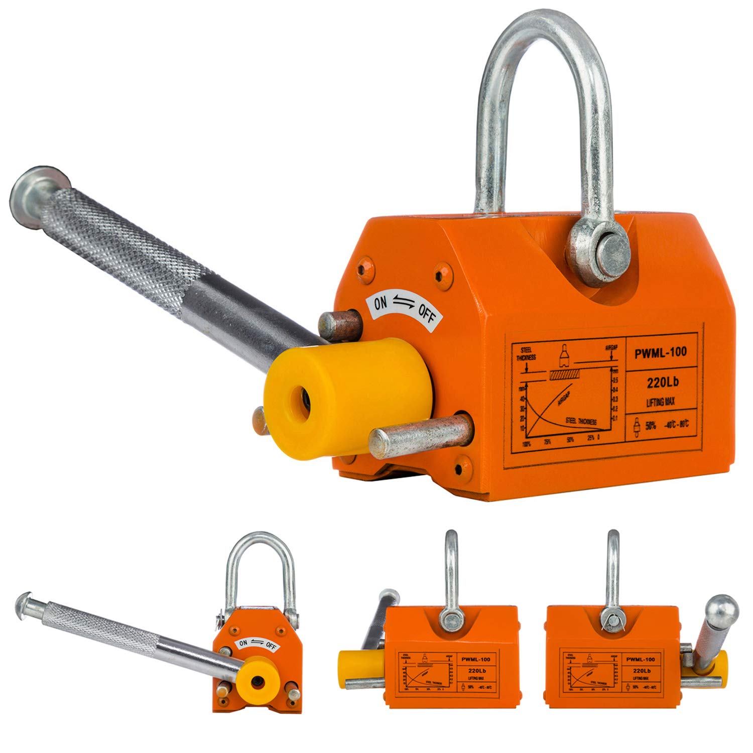 Prowinch Permanent Magnetic Lifter 220 lb. / 100 kg