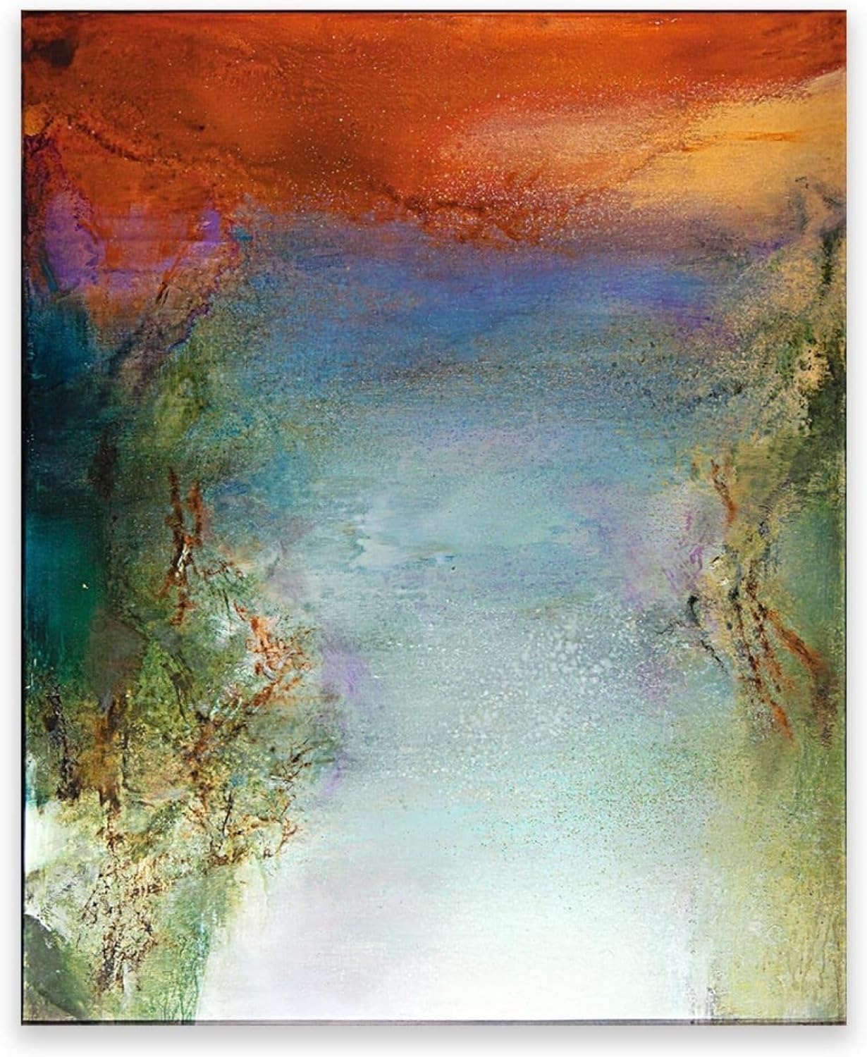 Impressions Art Mural Zao Wou-Ki de Qualité Galerie sur Toile Durable de 60x80cm