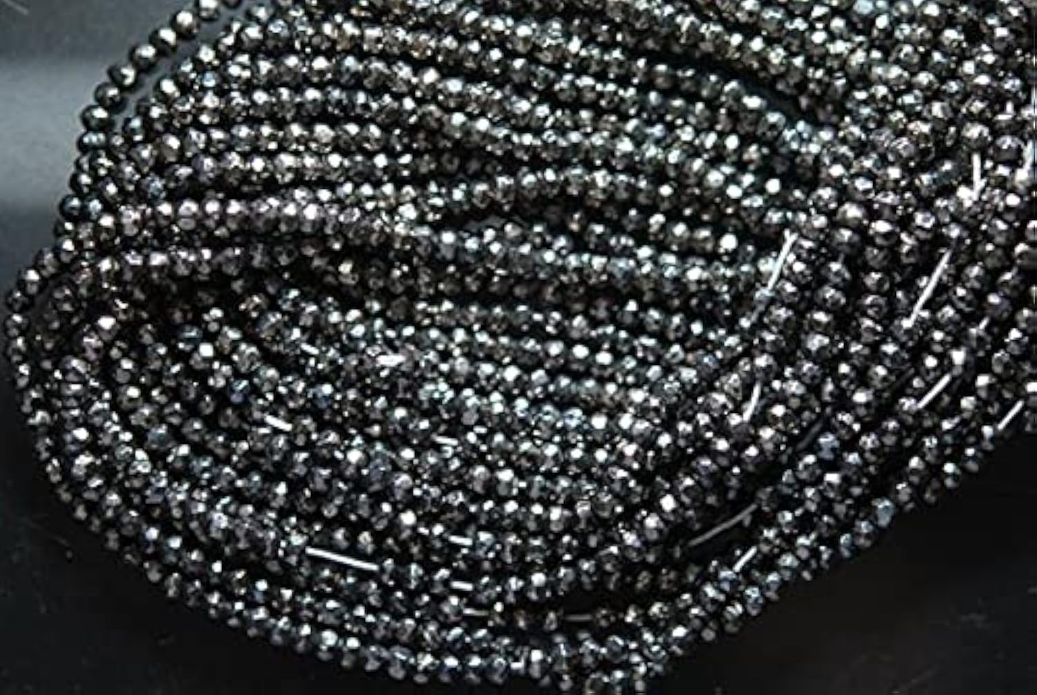 Pyrite Coated Faceted Rondelles 3.5mm en fil de 13.5 pouces pour montage de bijoux