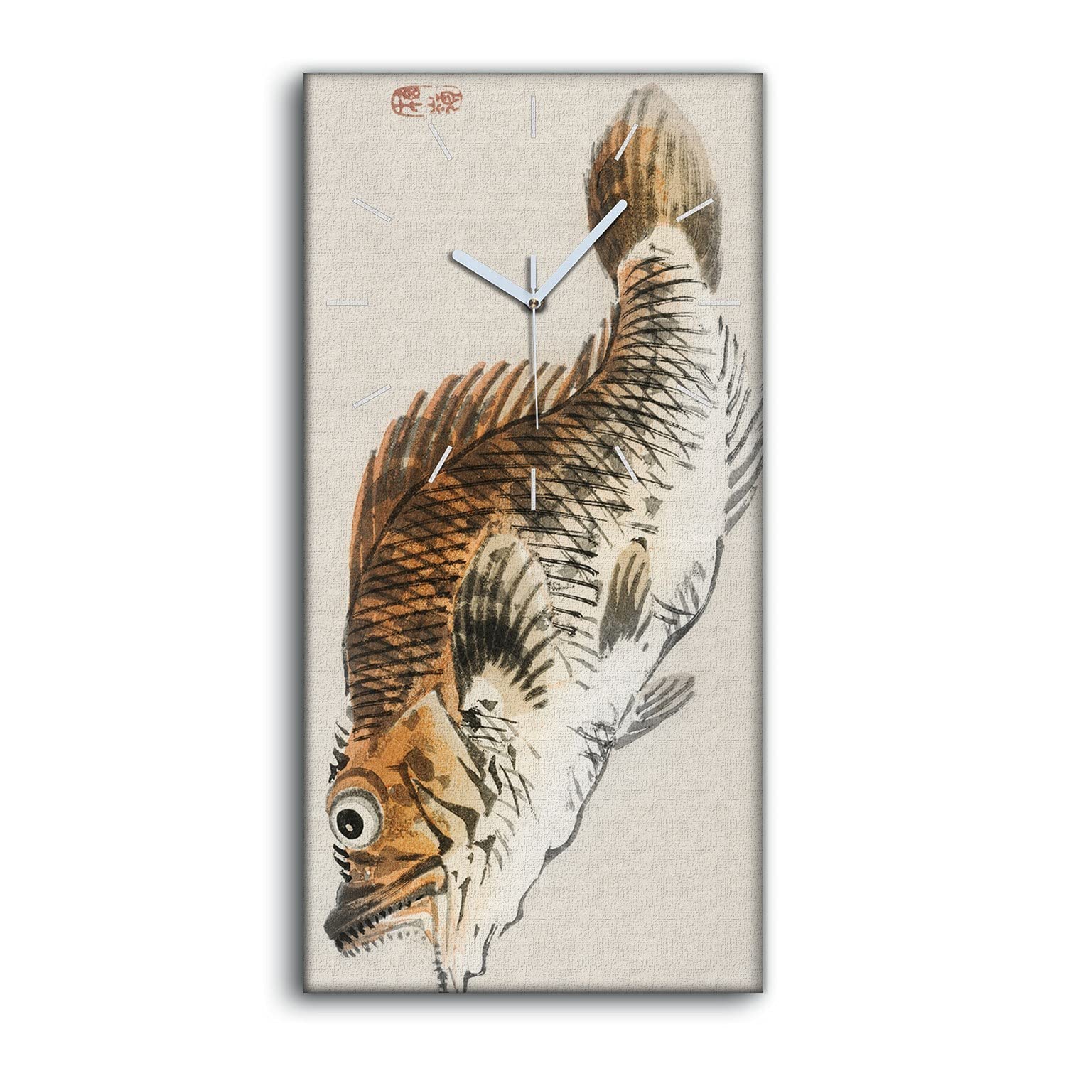 Horloge sur Toile sans Tic-Tac pour Dormir Grand Tableau Moderne 30x60cm