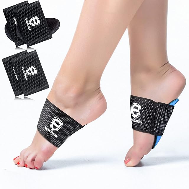 EDNYZAKRN Arch Relief Plus, 2 Pairs Compression Arch Support Sleeves for Flat Feet and Plantar Fasciitis Pain Relief, Elastic Foot Care Band for Men and Women