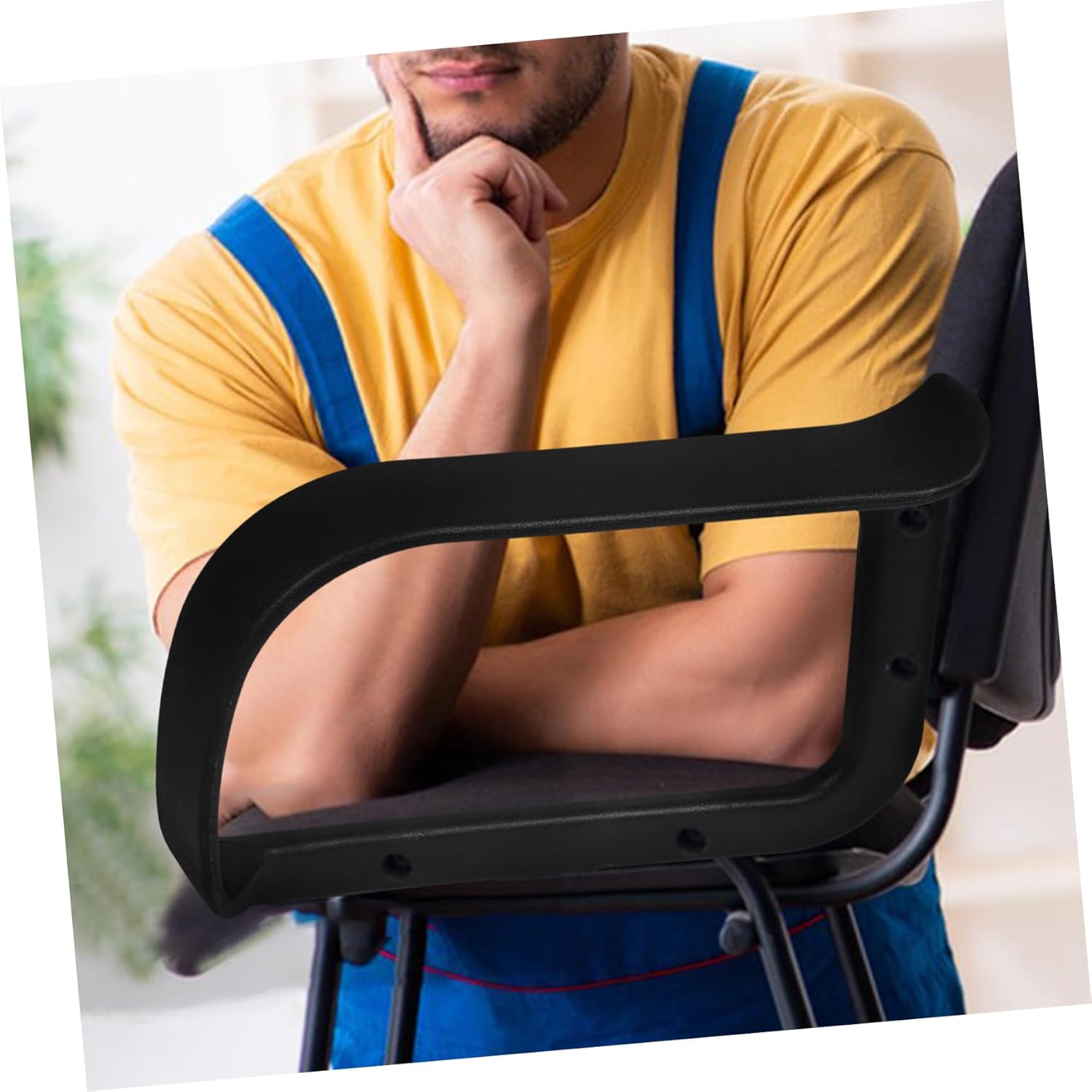 KICHOUSE 2pcs Professional Chair Armrests Easy Install Arm Pads Wear-Resistant Replacement Parts for Office Household