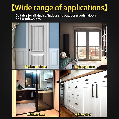 Miniatura 7 de CBRIGHT Paquete de 4 pestillos de puerta corrediza de granero de 180 grados, cerradura de puerta de granero de acero inoxidable blanco para puerta