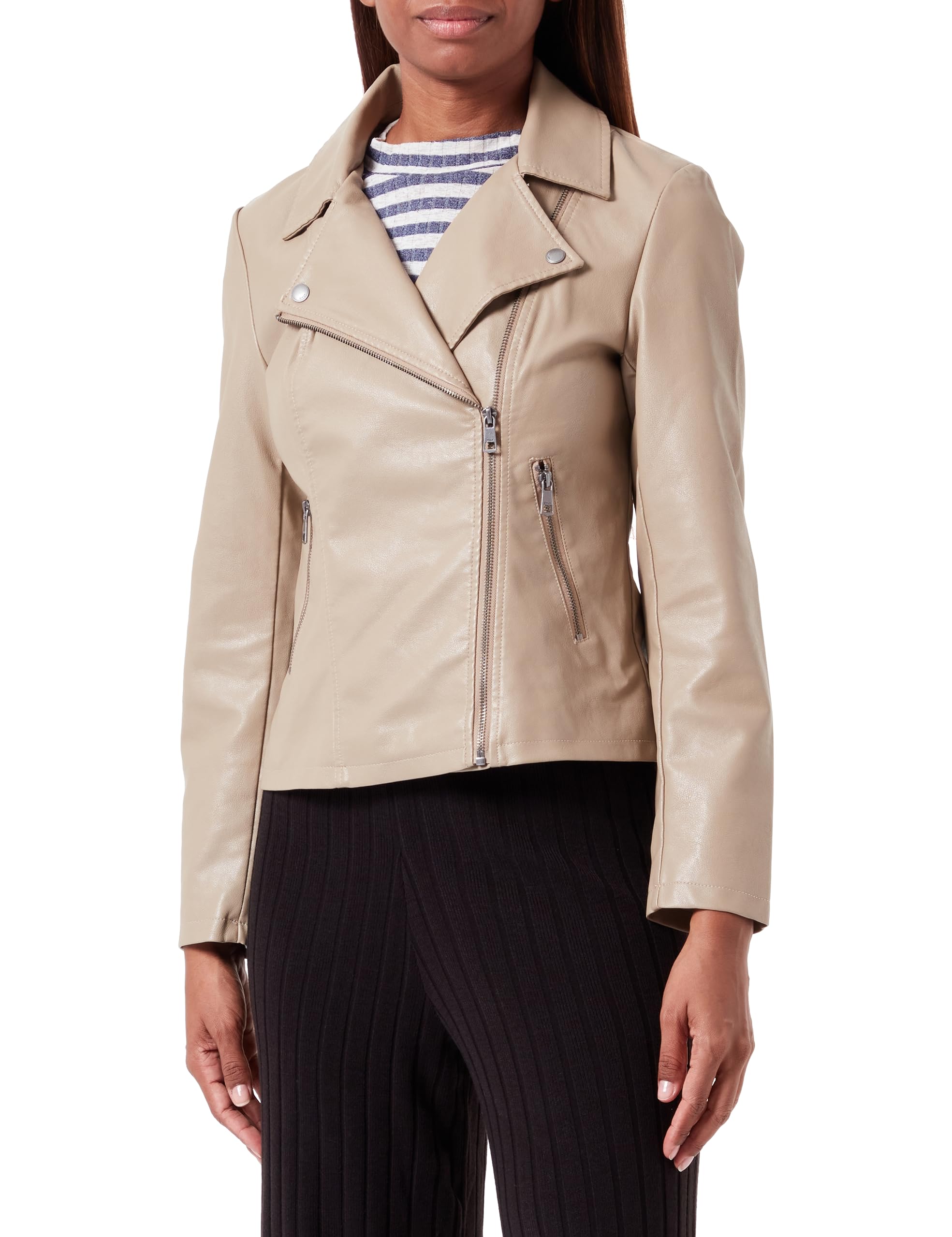 ONLY Dames Onlfreya Faux Leather Biker OTW Noos jas, zwart (zwart), 40 ONLY Dames Onlfreya Faux Leather Biker OTW Noos jas, zwart (zwart), 40