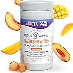 Magnesium Citrate Gummies - Sugar-Free, Vegan and Non-GMO for Better Sleep and Relaxation - No Sugar Alcohol - Magnesium Supplement for Adults, Teens and Kids - Peach Mango - 240 Chews