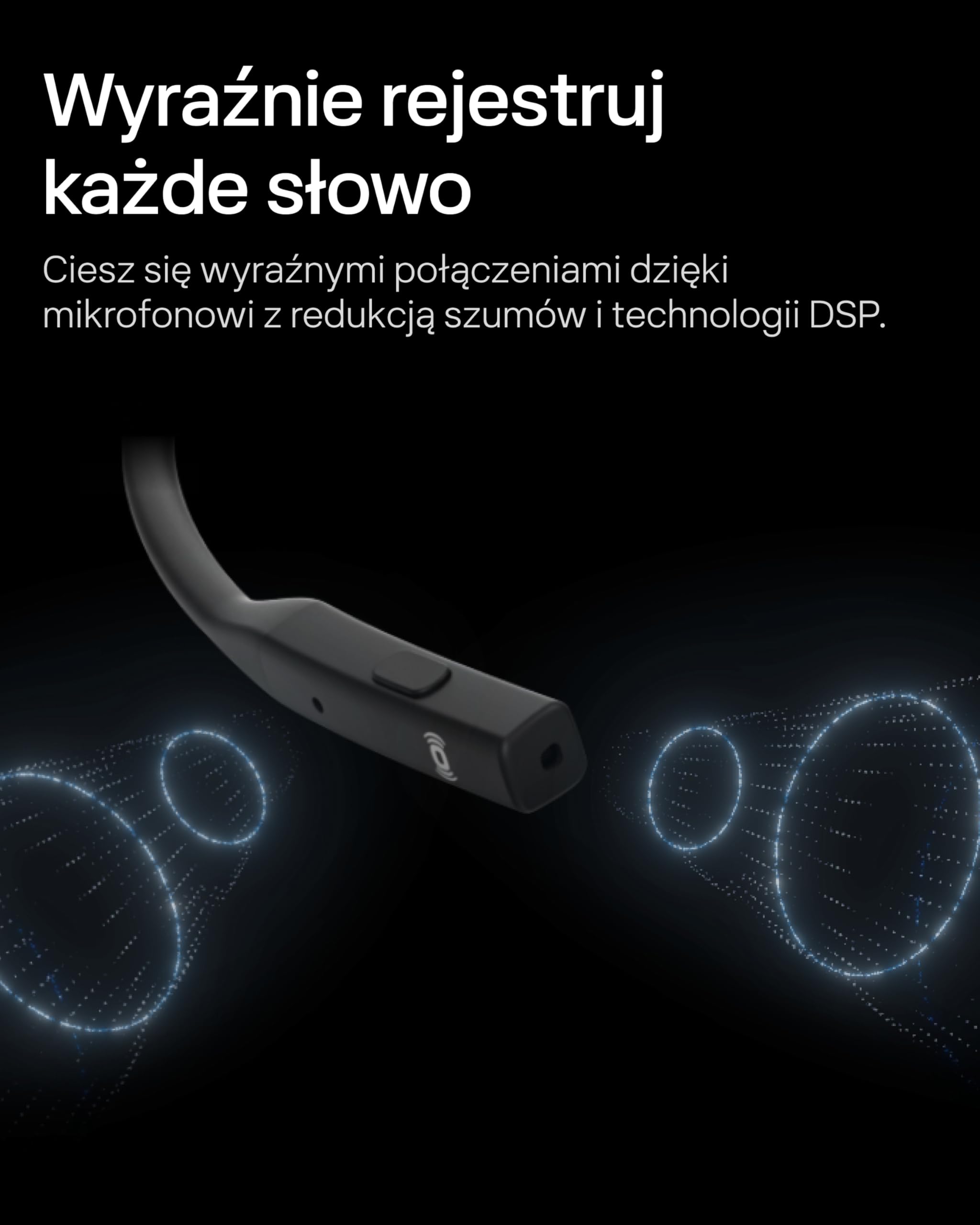 SHOKZ OpenComm2 UC 2025 Upgrade Słuchawki przewodzenia kostnego z adapterem USB-C, otwarte słuchawki Bluetooth z mikrofonem redukcji szumów, bezprzewodowe słuchawki otwarte ucho do pracy, i Zakładki