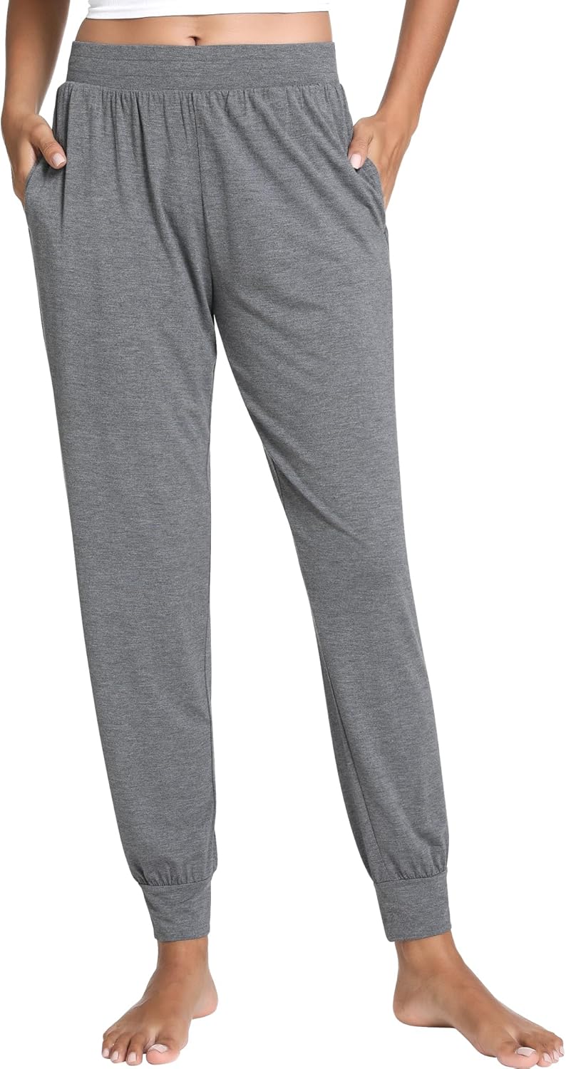 NACHILA Women's Pajamas Pants Soft Joggers Cooling Sleep Pants Comfy Pj Bottoms,Viscose Made from Bamboo S-XL