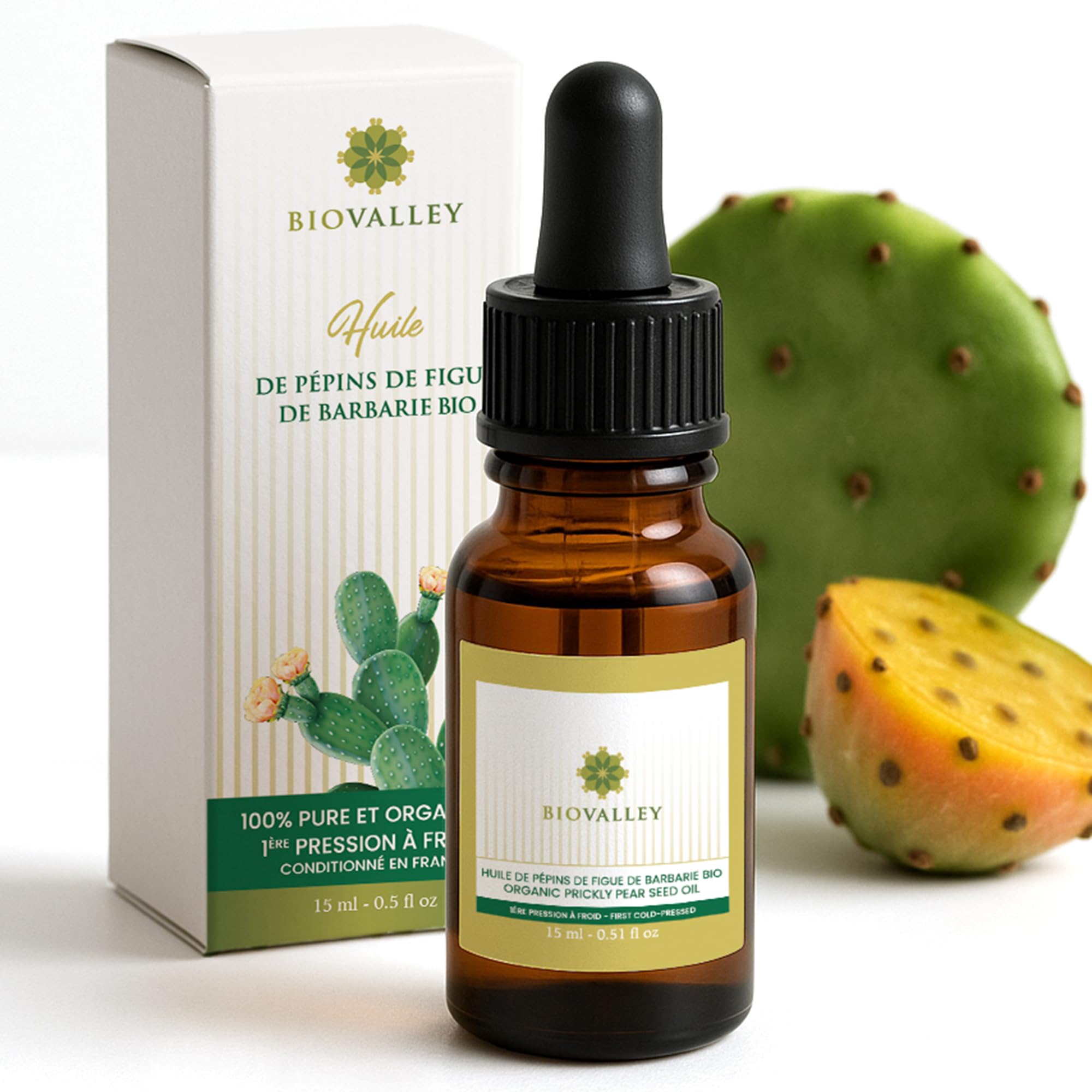Zestaw organiczny olejek z pestek figi opuncyjnej 15 ml + Gua Sha & Opaska na głowę - 100% czysty, tłoczony na zimno - Przeciwzmarszczkowa pielęgnacja twarzy i ciała, nawilżający, przeciwzmarszczkowy
