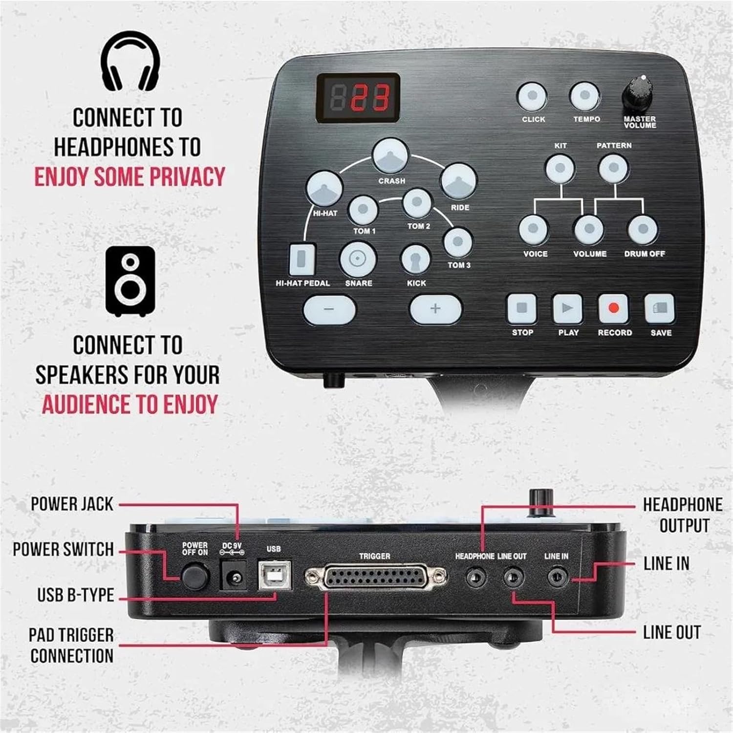 Electronic Drum with 209 Pre Installed Sounds Cymbals and Pedals and Comes with Drum Sticks and Keys Electric Drum for Beginner