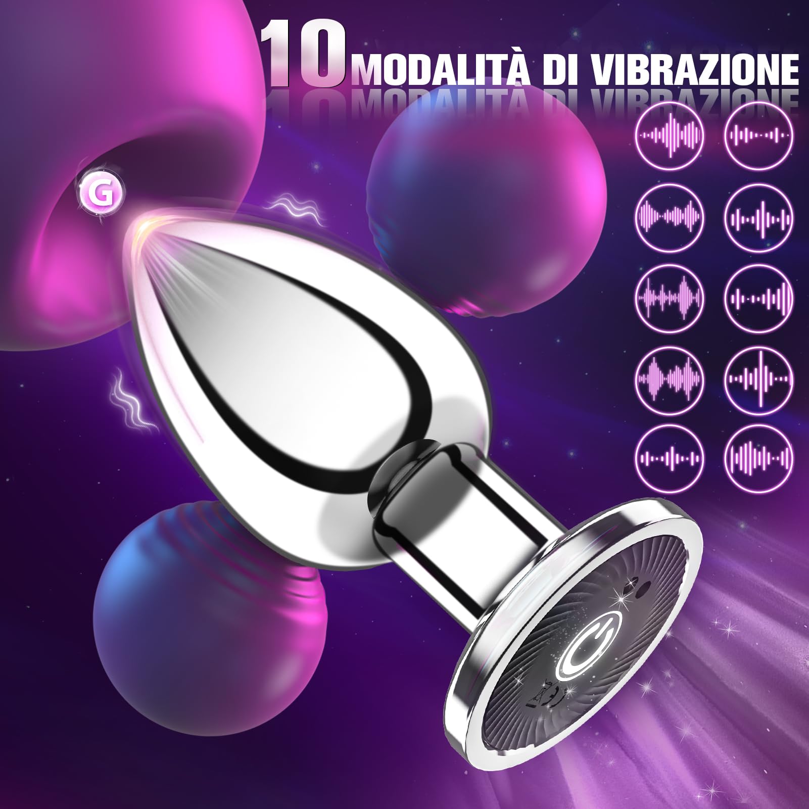 Vibratore per Uomo Sex Toys Plug Anale da Uomo 10 Modalità, Vibratoreper Donna con Telecomando Dildo Anale Toys Per Donna, Vibratori Anali Sex Toy, Vibrator Stimolatore Prostata