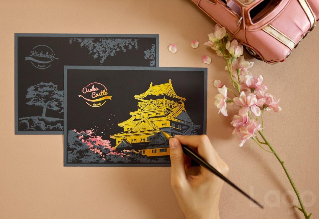 Lago Scratch Postcard Cherry Blossom