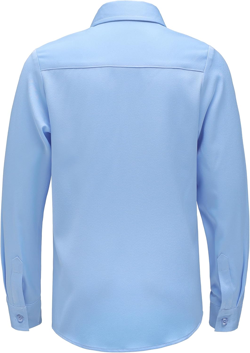 Boys Stretch Wrinkle Free Dress Shirts Button Down Shirt Long Sleeve Formal School Uniform Shirts - Image 3