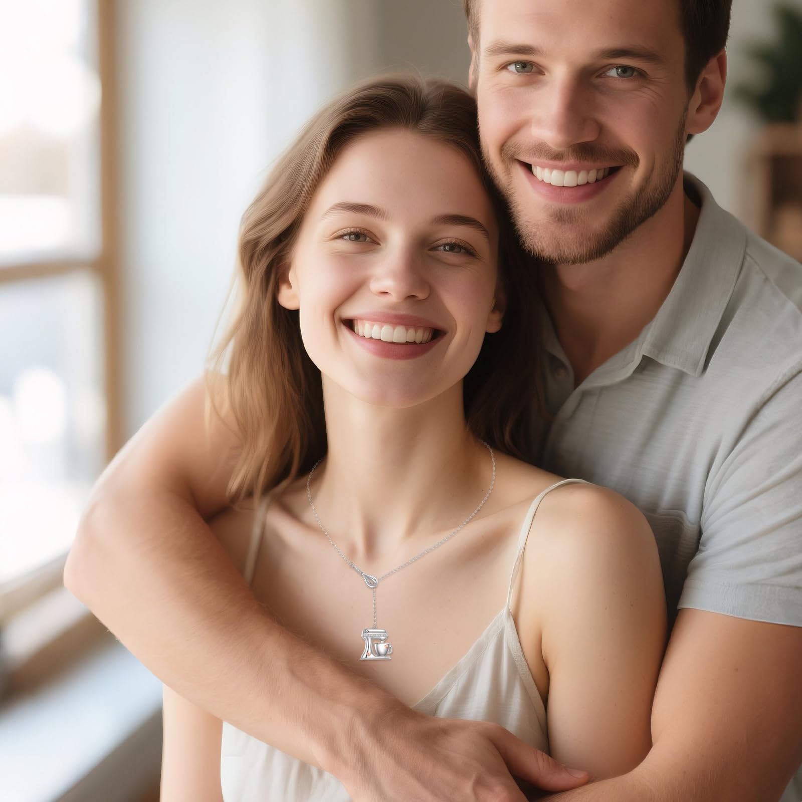DAYLINLOVE Backer Geschenk für Frauen 925 Sterling Silber Bäcker Halskette Back Schmuck Geschenke für Bäcker und Backliebhaber