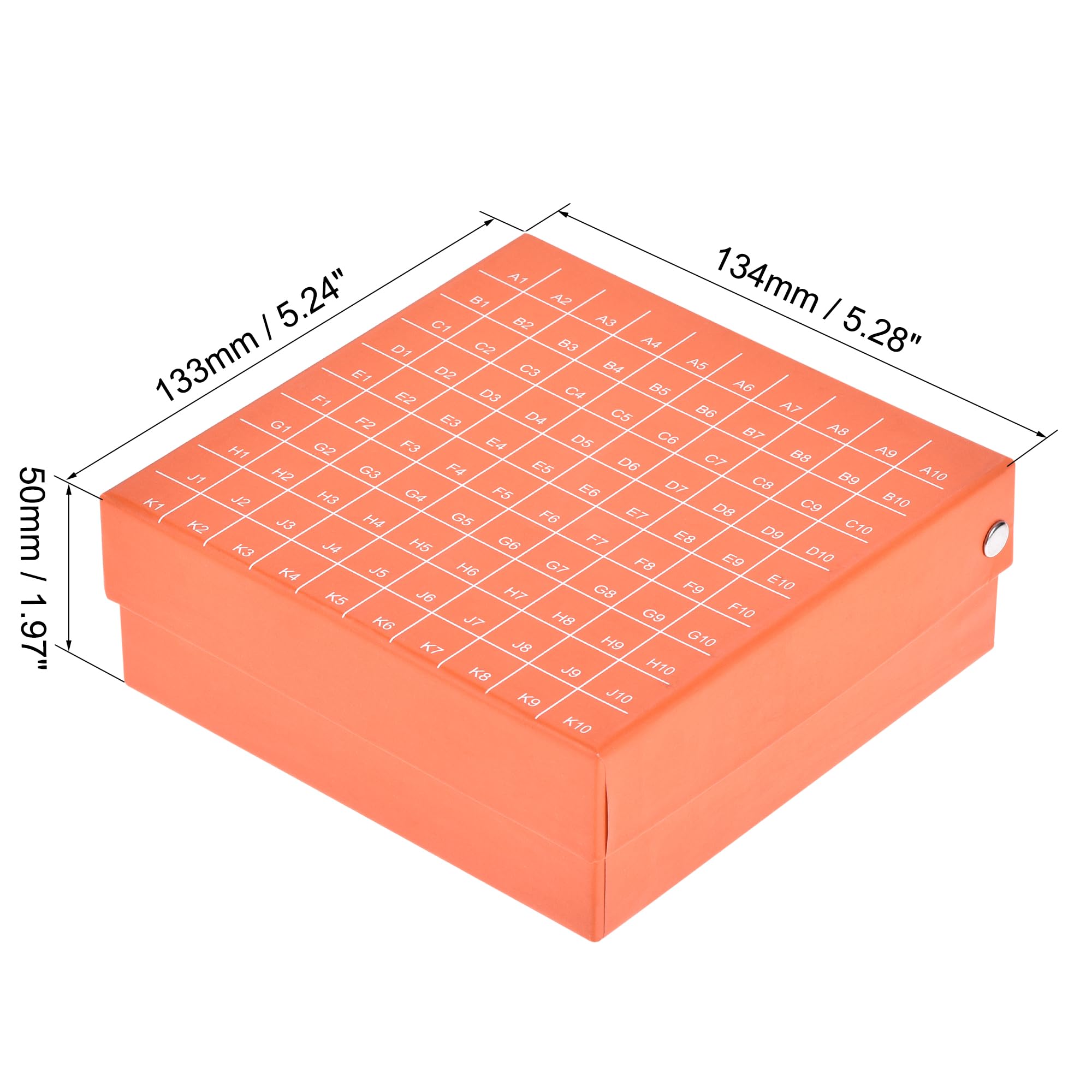 QUARKZMAN Zentrifugenröhrchen Gefrierlagerbox 100 Plätze Wasserdichter Karton Kryogenischer Halter für 1,5/1,8/2ml Mikrozentrifugenröhrchen Proben, 6in1 Set