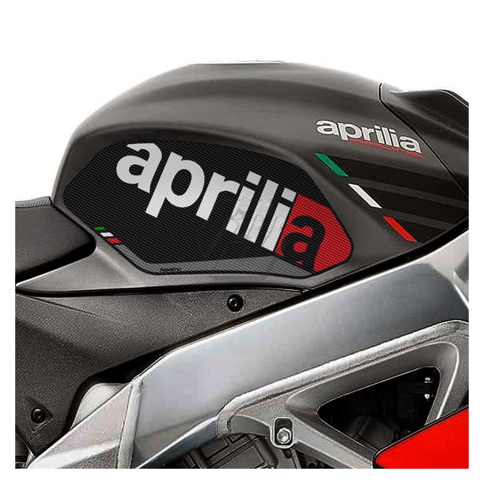 DEHIWI Motorrad Anti Slip Tank Pad Aufkleber Gas Knie Grip Traktion Seite Aufkleber Für Aprilia RSV4 2010-2021 TUONO 1100 2015-2021 Schutzaufkleber (Farbe : Weiss)