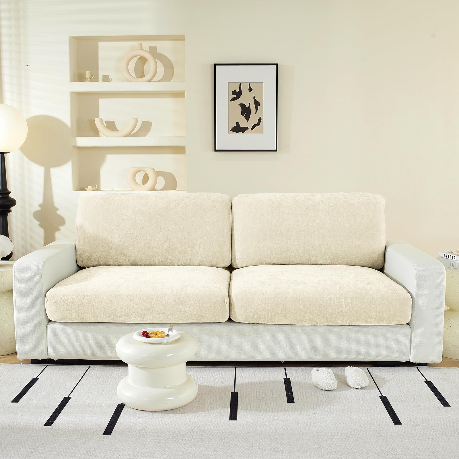 WEYOND Large Sofa Back Covers Stretch Couch Back Cushion Covers