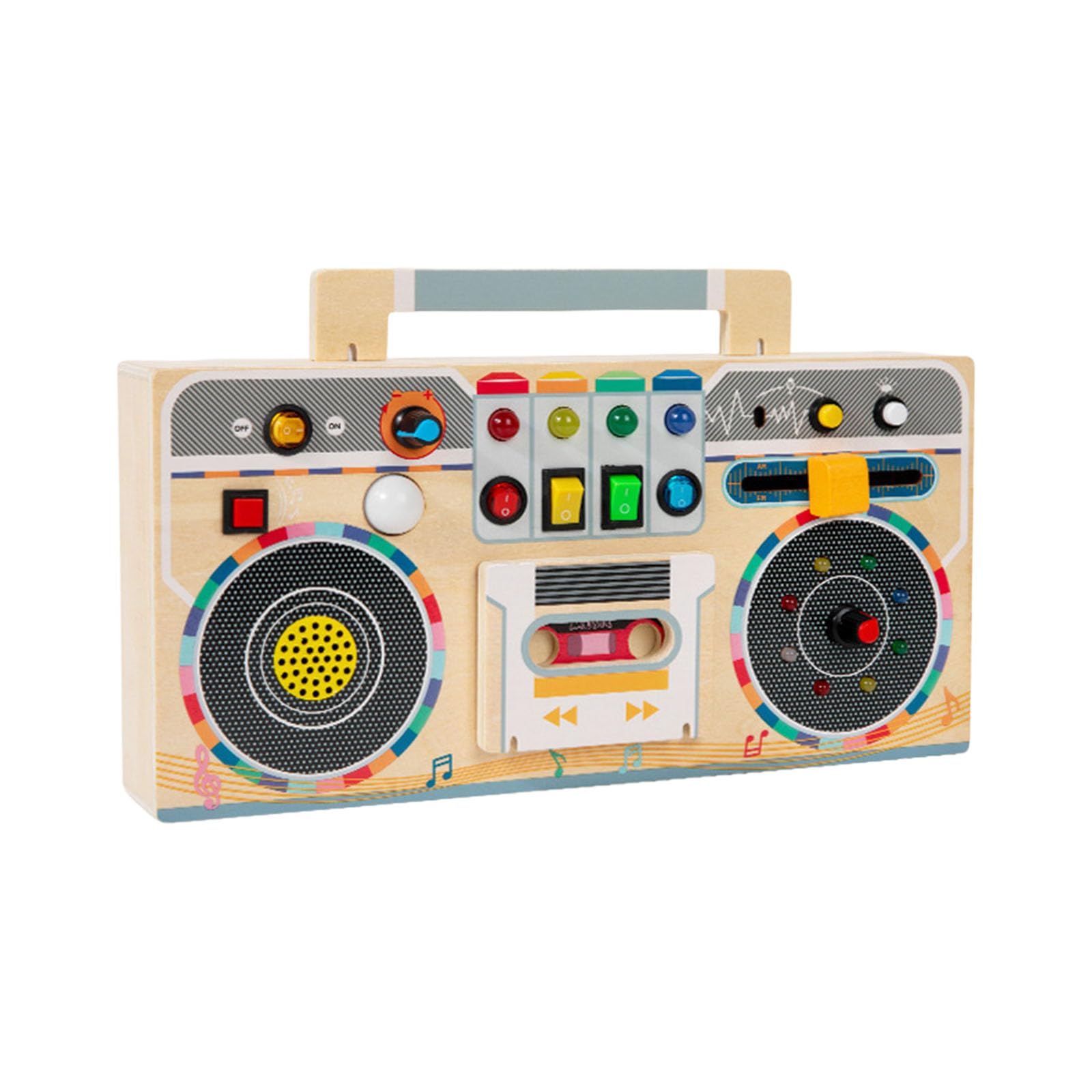 XAGMODSHN Giocattolo Educativo Apprendimento Portatile della Scheda Sensoriale Occupata per I Bambini Giocattolo Interattivo attività Viaggio con Effetti Sonori del Circuito Musicale