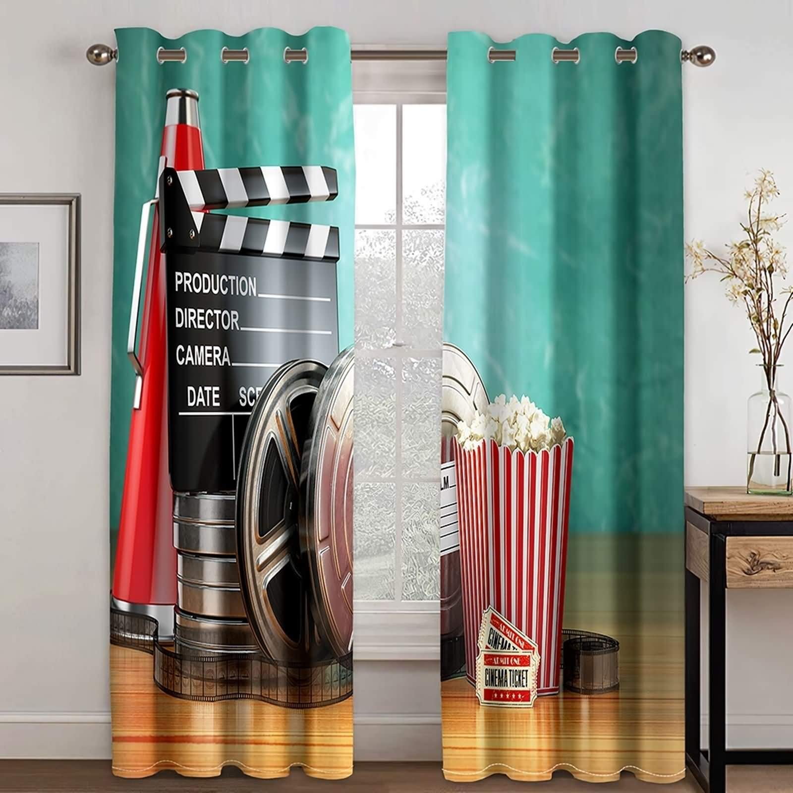 Rideau occultant isolant thermique 137x214cm KnSam rideau imprimé noir rouge vert